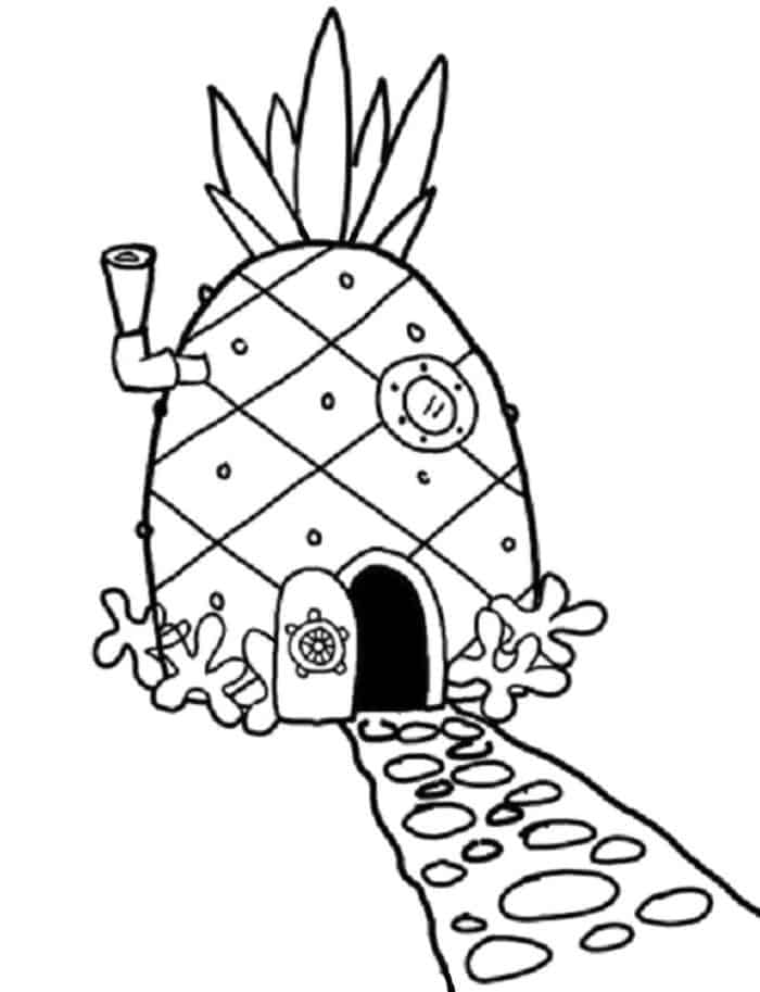 Spongebob Pineapple Coloring Pages