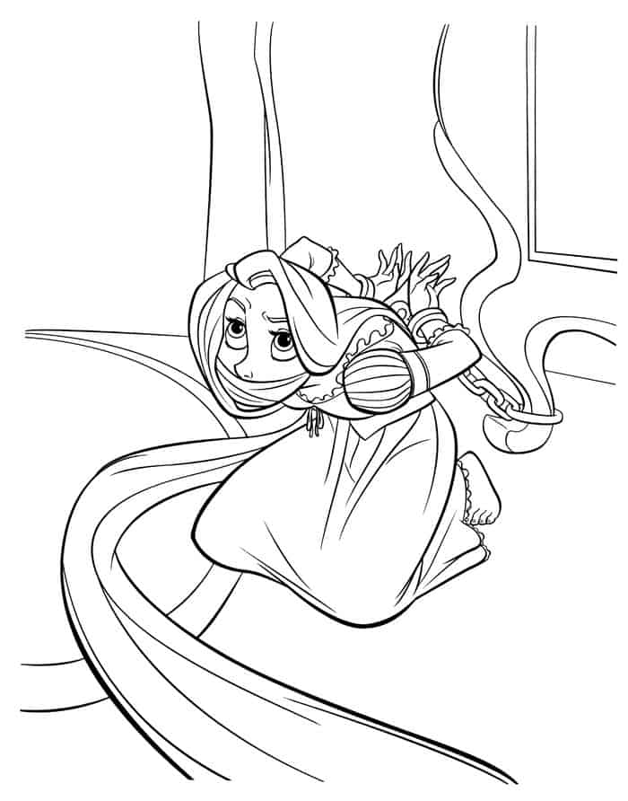 Tangled Coloring Pages Disney