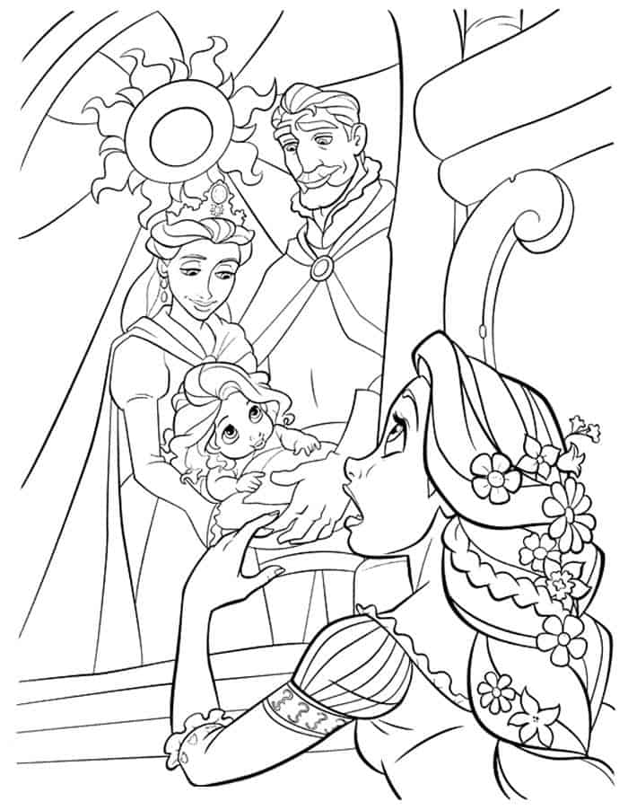 Tangled Coloring Pages Sad
