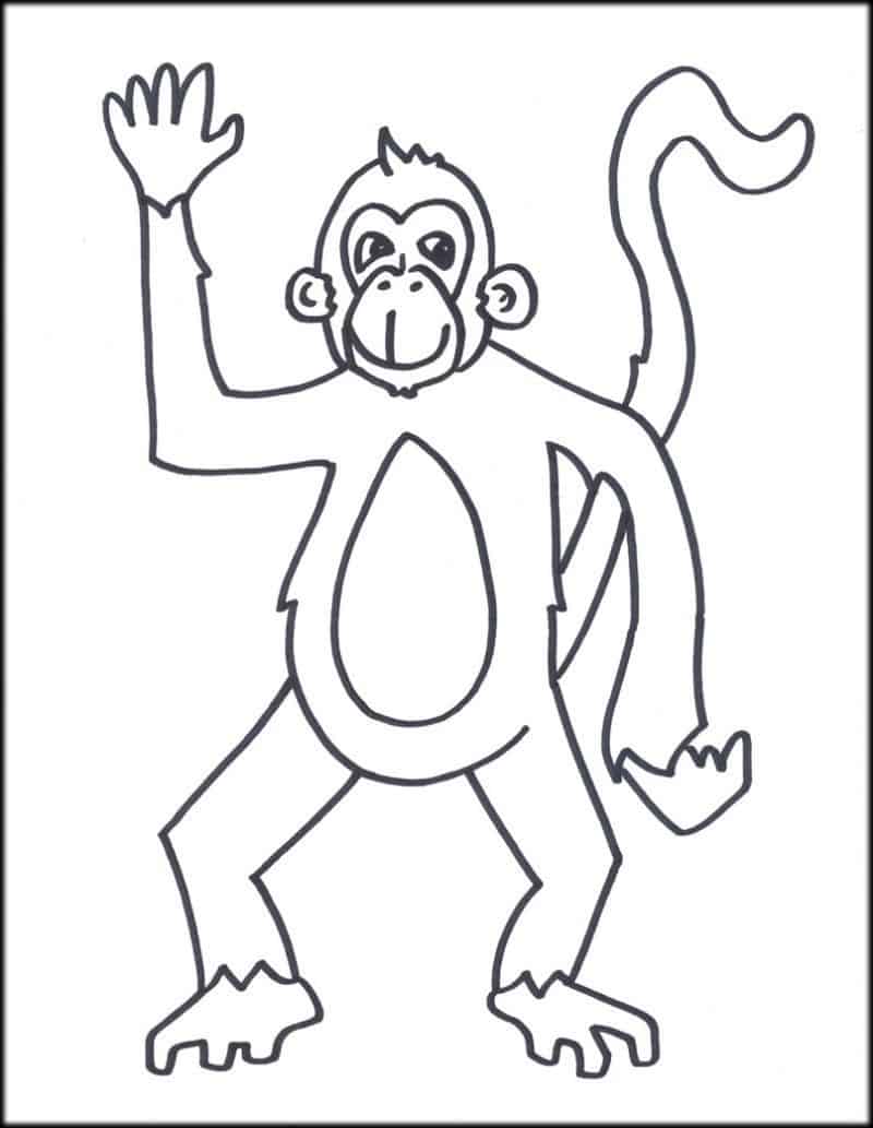 The Monkey Coloring Pages Printable