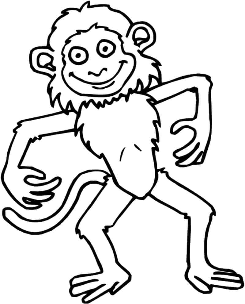 The Monkey Coloring Pages To Print