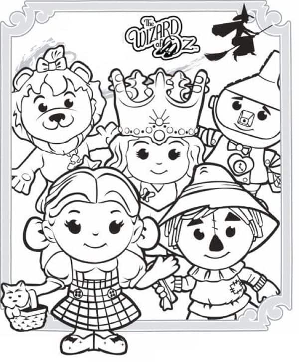 The Wizard Of Oz Characters Coloring Picture Printable