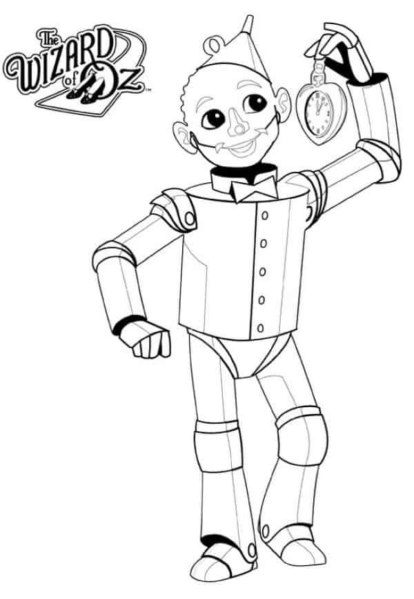 Tin Man From Wizard Of OZ Coloring Page