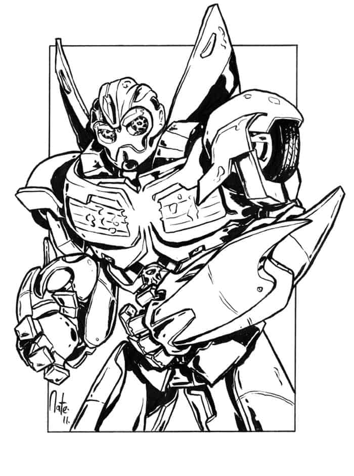 Transformers 4 Coloring Pages Bumblebee