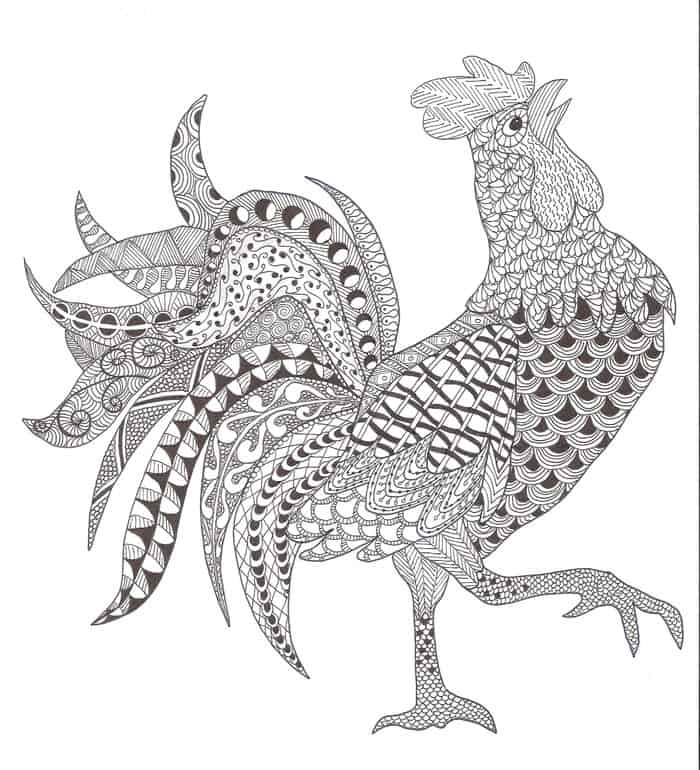 Zentangle Animal Coloring Pages