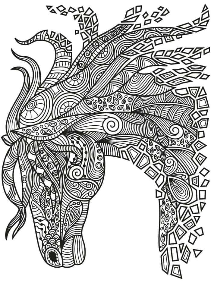 Zentangle Coloring Pages Animals