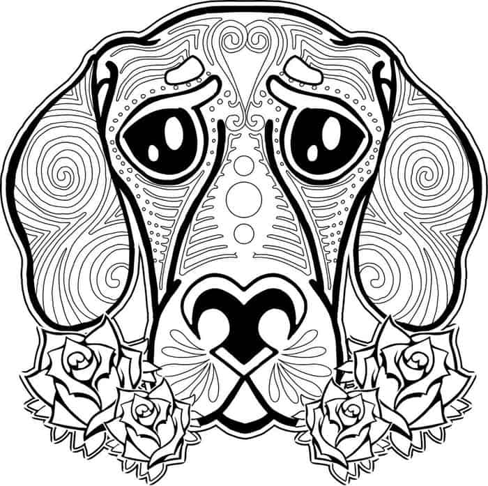 Zentangle Free Dog Coloring Pages