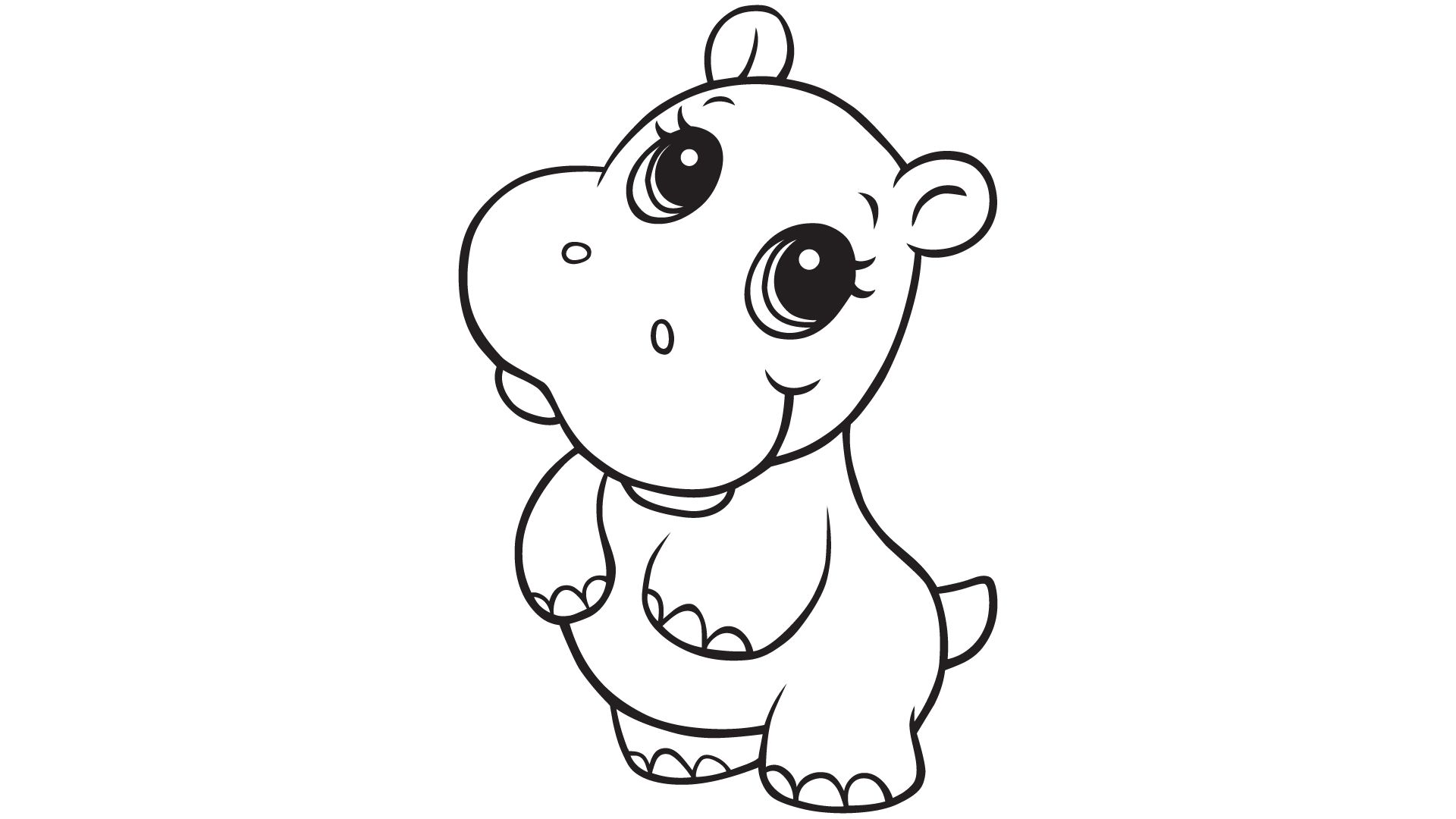 Baby-Hippo-Coloring-Pages