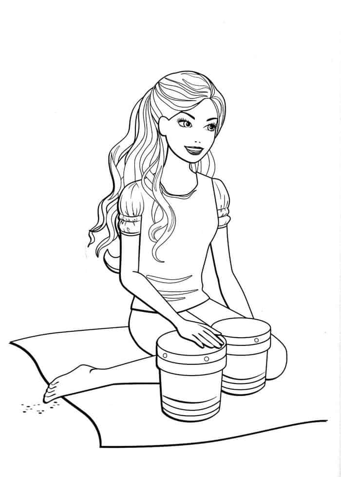 Barbie Fashion Fairytale Coloring Pages Printable