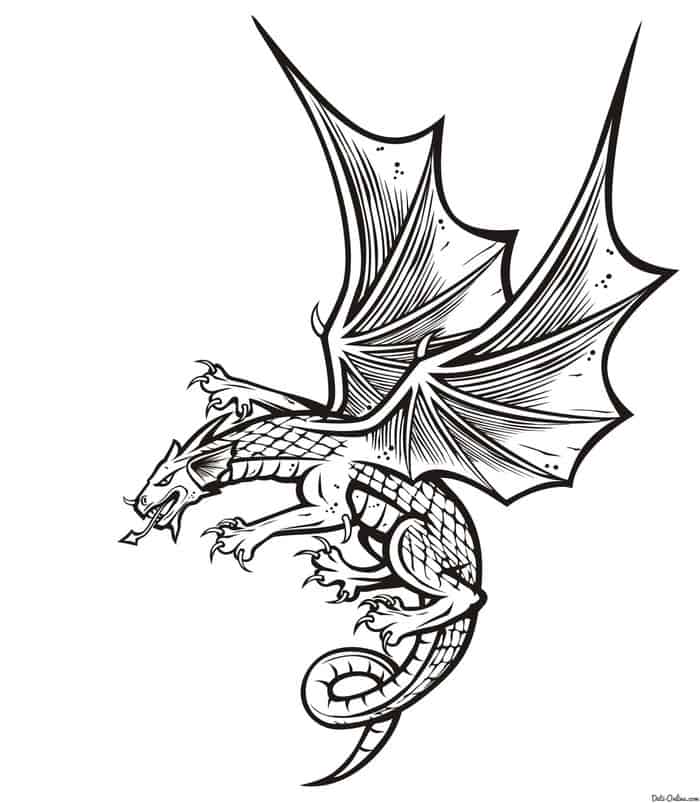 Dragon Coloring Pages Realistic