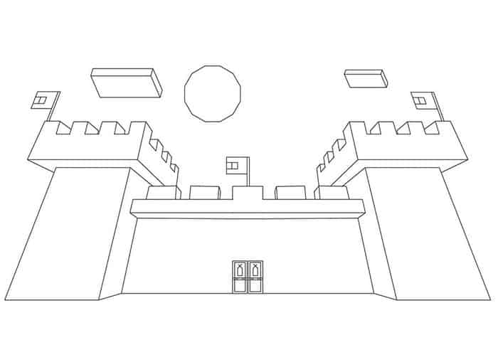 Minecraft Castle Coloring Pages