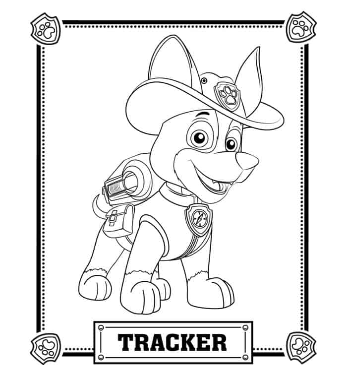 Paw Patrol Tracker Coloring Pages