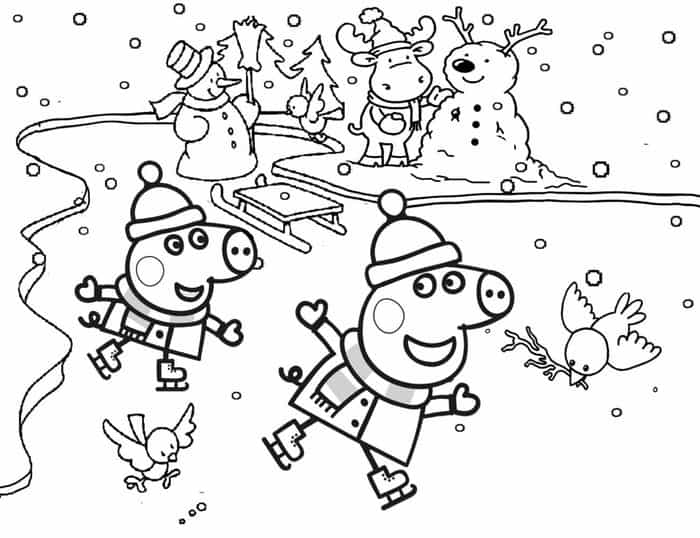 Peppa Pig And Friends Free Coloring Pages