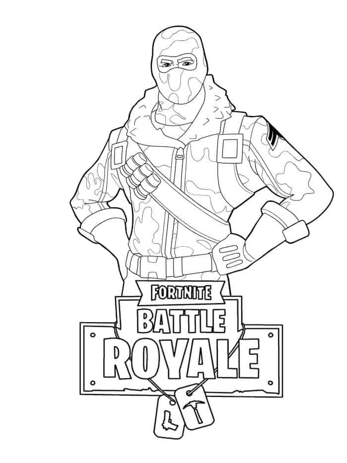 simple fortnite coloring pages