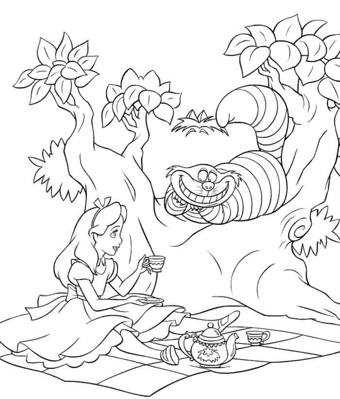 Alice In Wonderland Coloring Pages Printable