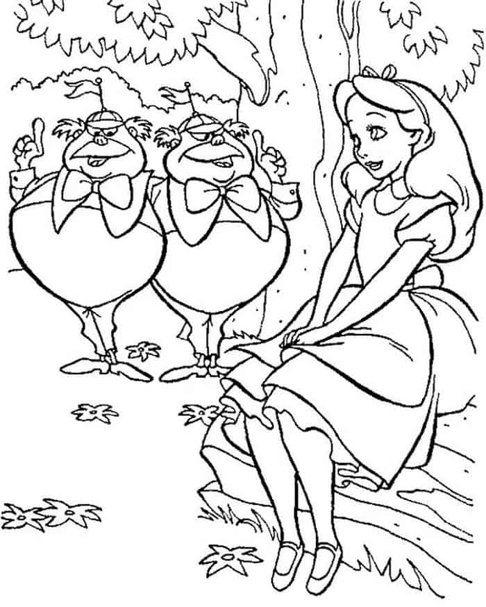 Alice In Wonderland Coloring Pages