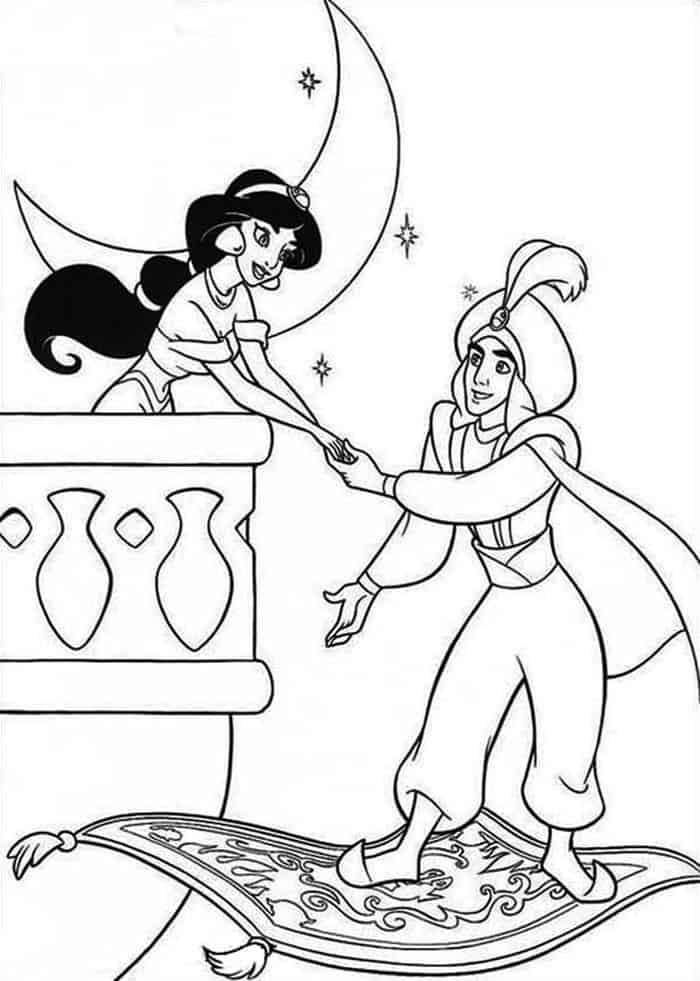 Disney Aladdin Rajah Coloring Pages