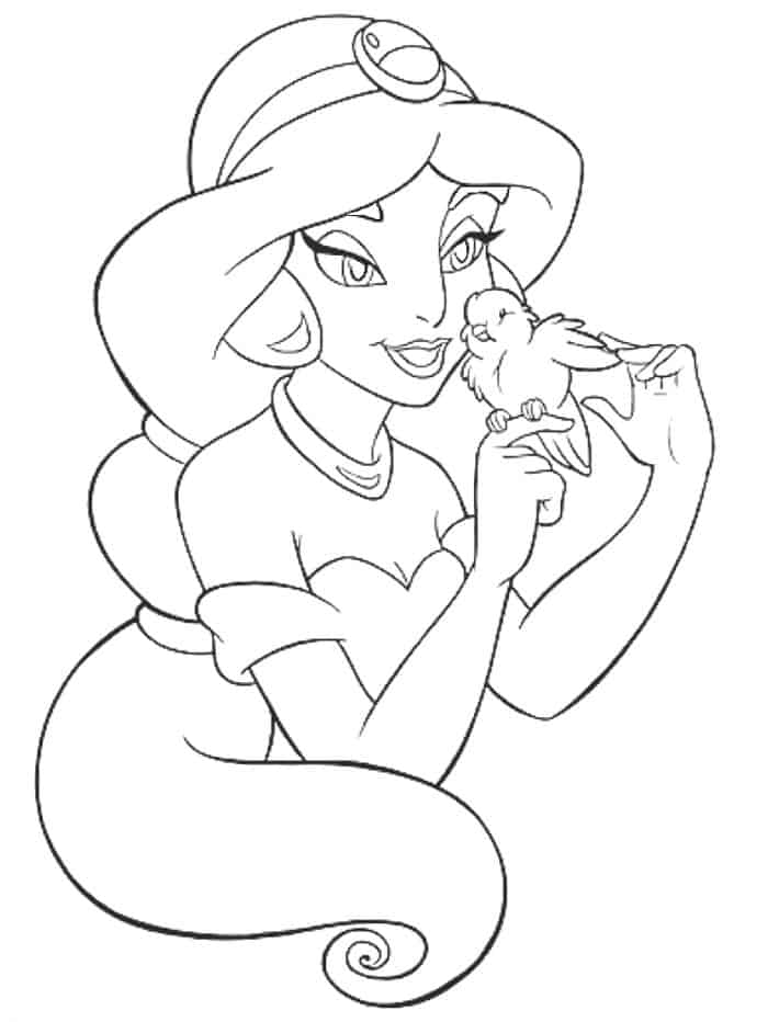 Disney Princess Coloring Pages Aladdin