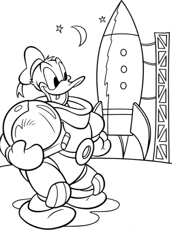 Preschool Astronaut Coloring Pages