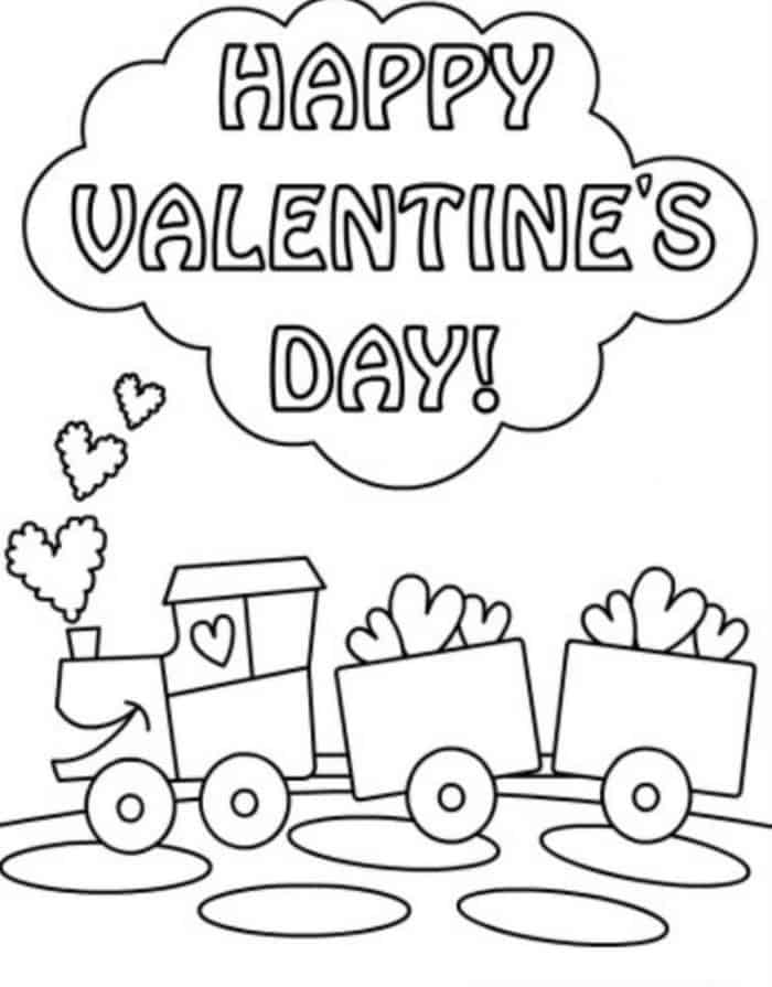 Coloring Pages Of Happy Valentines Day