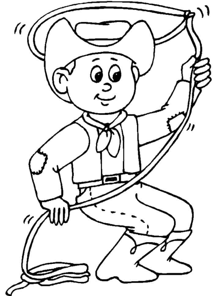 Cowboy Coloring Pages For Preschoolers