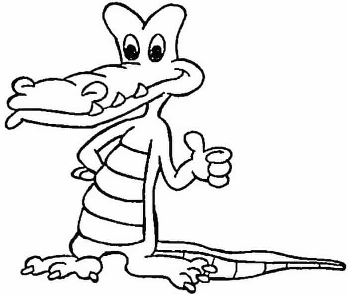 Crocodile Free Coloring Pages