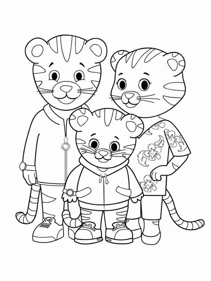 Daniel The Tiger Coloring Pages