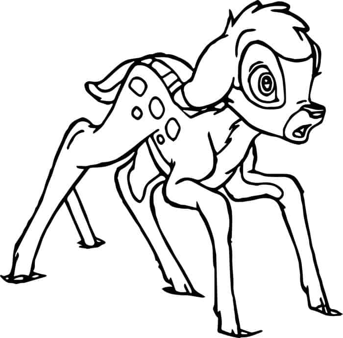 Pics Of Bambi Coloring Pages Easy