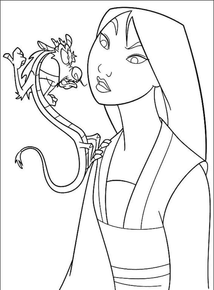 Disney Coloring Pages Printable Mulan