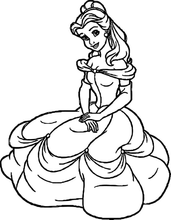 Disney Princesses Coloring Pages Belle