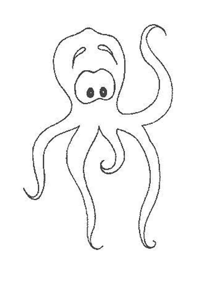 Kindergarten Coloring Pages Uppercase Octopus