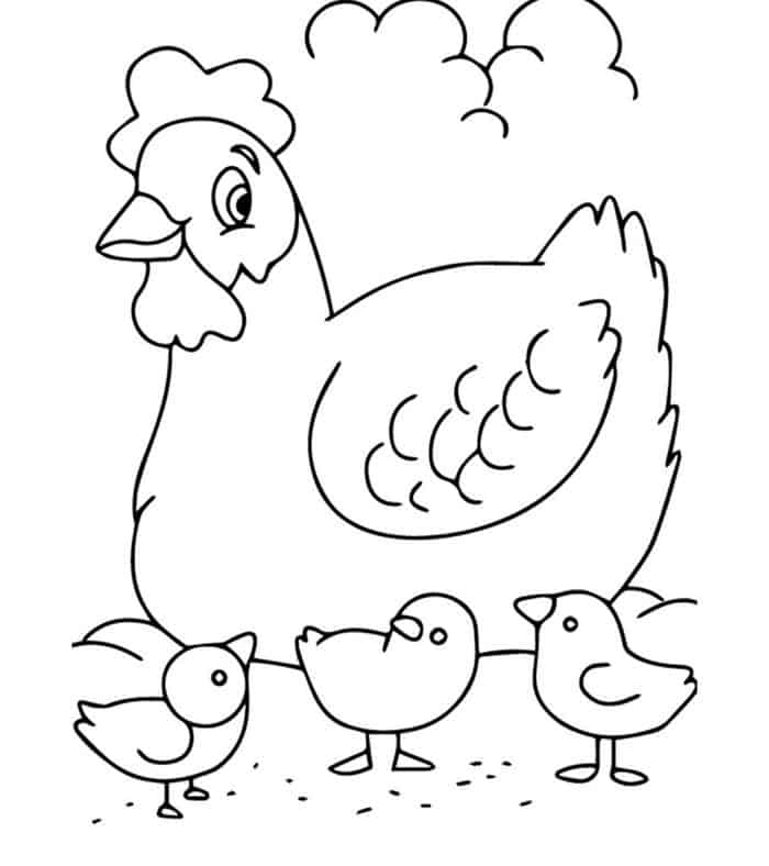 Preschool Farm Animal Coloring Pages