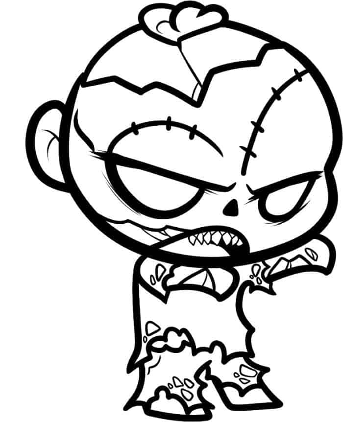 Zombie Coloring Pages For Kids