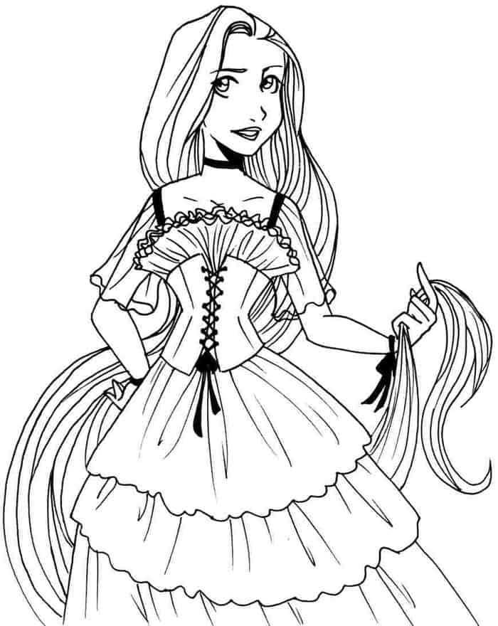 coloring pages barbie rapunzel