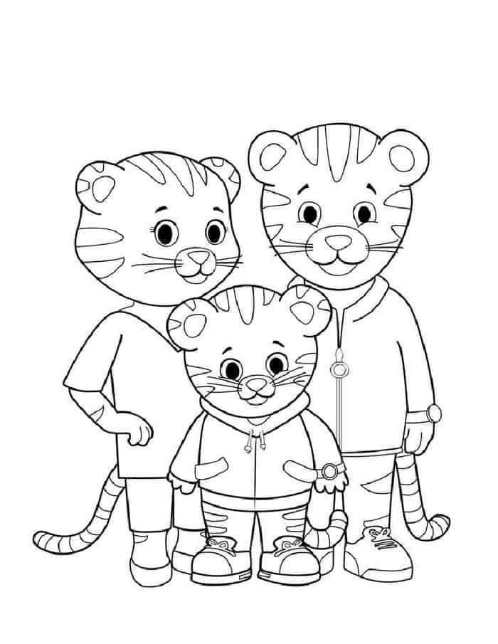 Daniel Tiger Halloween Coloring Pages