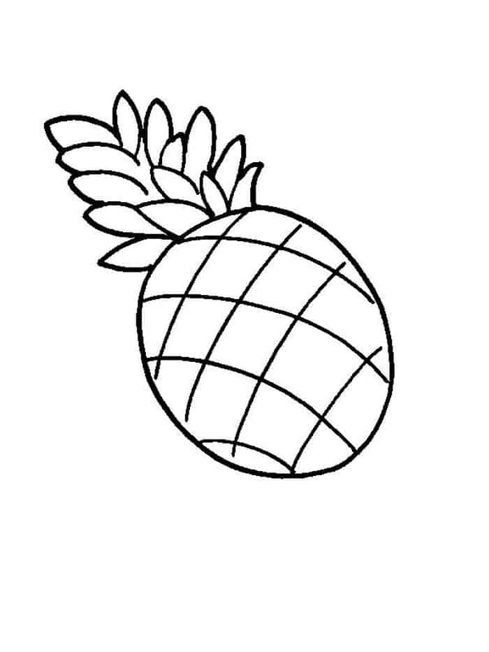 Tropical Pineapple Coloring Pages